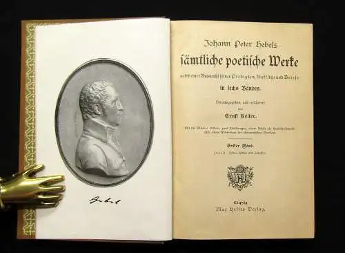 Keller Johann Peter Hebels sämtliche poetische Werke 6 Bde. in 2 um 1895 js