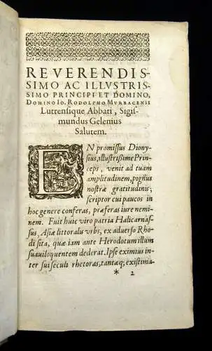 Dionysius; Sylburg 1615 Dionysii Halicarnassei scripta, quae extant, omnia,...am