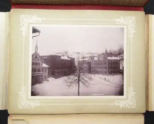 Mappe mit 14 Photograph. auf 12 TafelnThüringen. Bahn Sonneberg -Lauscha um 1895