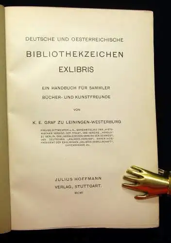 Westerburg Deutsche und Oesterreichische Bibliothekzeichen Exlibris 1901  js