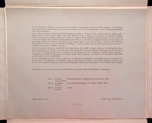 Dresdner- Eisen und Stahlhandel Kunstmappe 3 Or. Grafiken 1964 Herold.. js