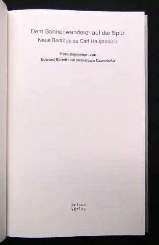 Bialek Dem Sonnenwanderer auf der Spur Neue Beiträge zu Carl Hauptmann Bd.3 2009
