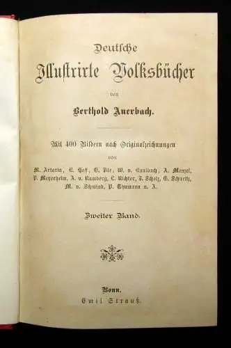 Auerbach Deutsche illustrierte Volksbücher 400 Bilder nach Or.Zeichnungen 1900