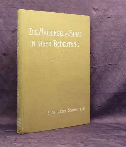 Schoenfel Die Halbinsel des Sinai in ihrer Bedeutung nach Erdkunde 1907