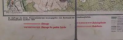 Amtliche Wintersportkarte Kipsdorf-Frauenstein-Moldau-Geising-Altenburg 1926