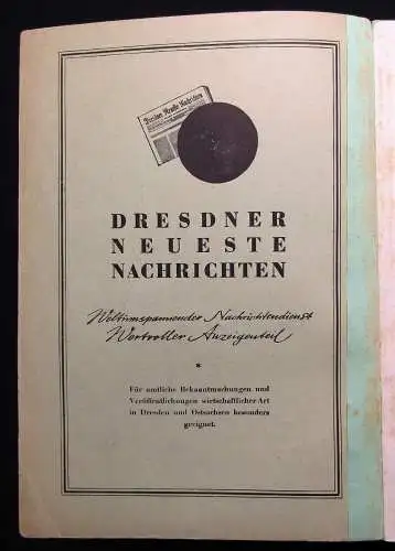 Das Sachsenbuch 1943 (frühere Handbuch für Sachsen) Ortsverzeichnis 127.Jhg.