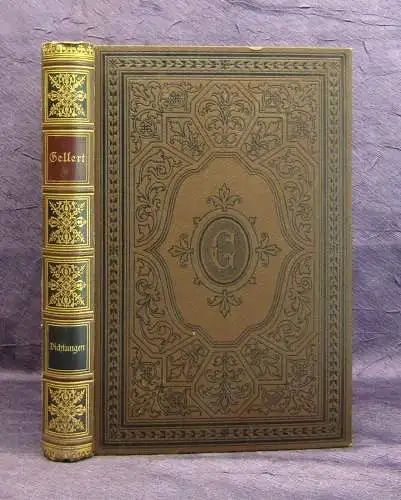 Schullerus Gellert Dichtungen um 1900 Belletristik Lyrik Literatur Klassiker js