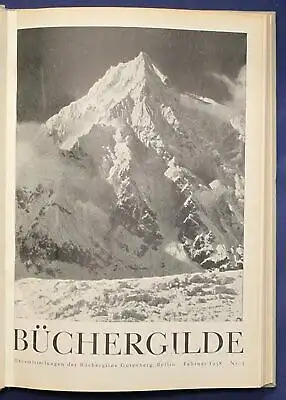 Die Büchergilde Jahrgang 1938 Zeitschrift Geschichte Gesellschaft Politik sf