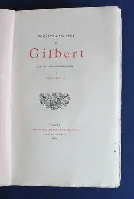 Perret Poesies Diverses De Gilbert 1882 Französische Poesie Paris js