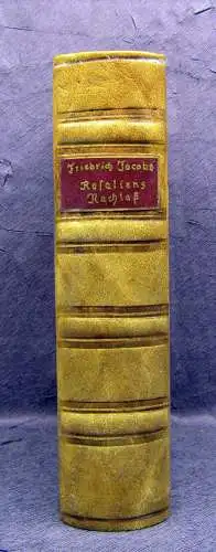 Friedrich Jacobs Rosaliens Nachlaß 1812 Belletristik Klassiker Lyrik Poesie js