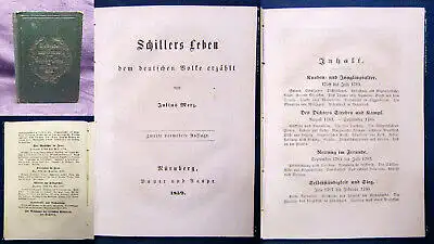 Merz Schillers Leben dem deutschen Volke erzählt 1859 selten Klassiker Lyrik js