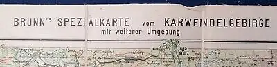 Brunn`s Spezialkarte vom Karwendelgebirge mit weiterer Umgebung um 1920 js