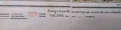 Brunn`s Spezialkarte vom Karwendelgebirge mit weiterer Umgebung um 1920 js