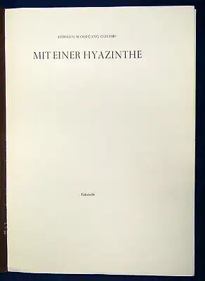 Konvolut Faksimile 4x Goethe 1x Theodor Storm Handschriften Gedichte um 1975  js