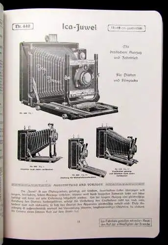 Ica Illustrierte Preisliste photographische Apparate u Bedarfsartikel um 1915