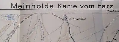 Meinholds Karte Harz in 3 Bltt. Maßstab 1:60000 Bll. 2: Brockengebiet 1920 js