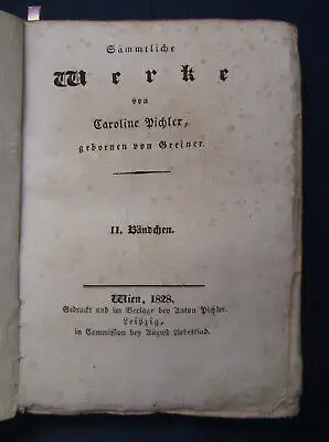 Sämmtliche Werke Caroline Pichler 11. Band 1828 "Frauenwürde 1. Teil" sf