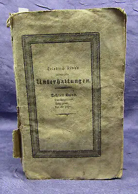 Kind Ausgewählte Unterhaltungen 8. Band "Das Bergfräulein" 1827 Belletristik sf