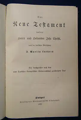 Das neue Testament Herrn Jesu Christi 1916 Religion Theologie Christentum sf