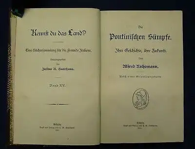 Ruhemann Kennst du das Land? Die pontinischen Sümpfe 1900 Ortskunde  js
