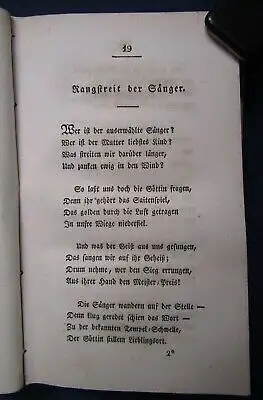 Schumacher Lieder von Schmidt von Lübeck 1826 selten Belletristik Literatur  js