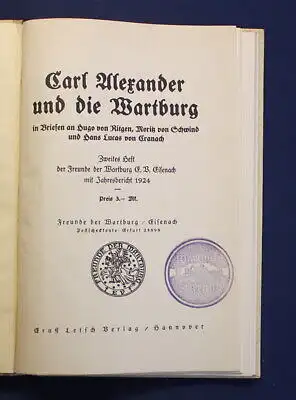 Wartburg Jahrbuch 1924 Zweites Heft Jahresbericht Ortskunde Landeskunde js