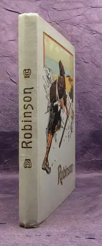 Campe Robinson Ein Lesebuch für Kinder um 1915 Farbdrucktafeln js