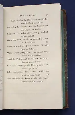 Voss Des Quintus Horatius Flaccvs Werke 1806 EA  Briefwechsel Litratur  js