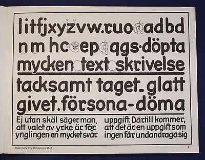 John Ekström Redis- Konstskrift Schriftmuster Katalog um 1923 Handschriftlich js
