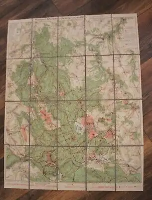  Karte für den Wintersport von Kipsdorf- Altenberg- Geising- Lauenstein 1915 js