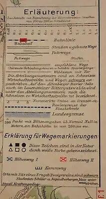  Karte für den Wintersport von Kipsdorf- Altenberg- Geising- Lauenstein 1915 js