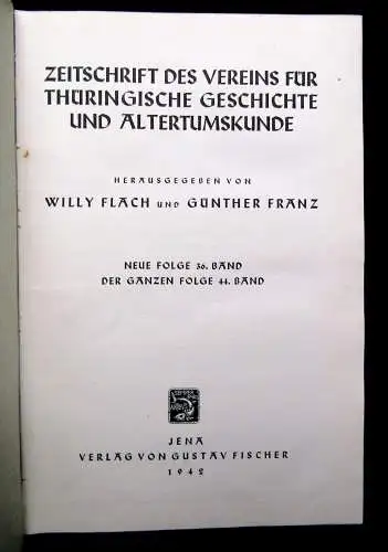 Zeitschrift des Vereins für Thüringische Geschichte und Altertumskunde 1942