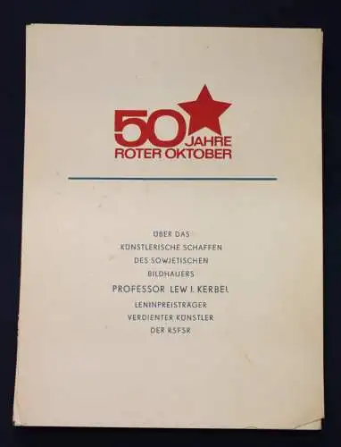Kerbel Or. Leinenmappe mit 24 numm. Or. Fotogarfien des Sowj. Bildhauers 1967 js