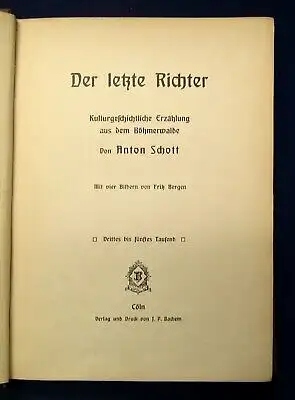 Schott Aus alten Zeiten und Ländern Der letzte Richter o.J.  Literatur js