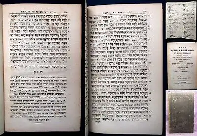 Hooght Quinque Libri Mosis Ex Libris Hebraicis Secundum Editiones 1861 js