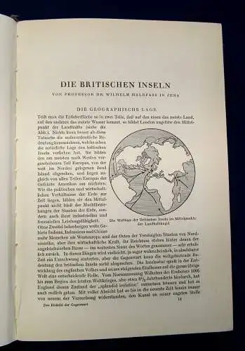 Gerbing Das Erdbild der Gegenwart Erster Band 1926 104 Tafeln 15 Kunstbeilagen m