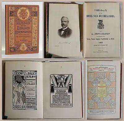 Krebs Hilfsbuch für den Berliner Buchhandel 50. Stiftungsfest 1907 Buchwesen xz