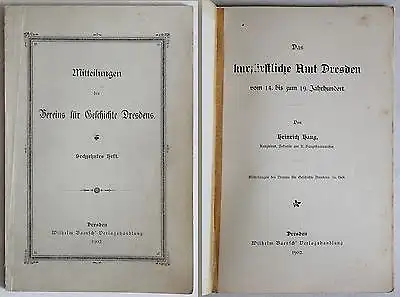 Haug: Das kursächsische Amt Dresden vom 14. bis zum 19. Jahrhundert -1902 - xz