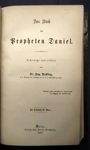 Rohling,Aug.Dr., Das salomonische Spruchbuch u. Buch des Propheten Daniel 1876 j