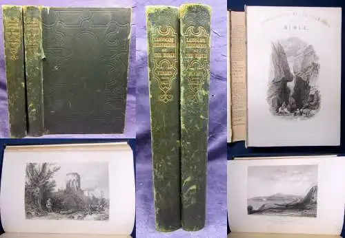 Landscape Illuatrations of the Bible 2 Bde. 1835/36 50 Stahlst. 45 Stahlst. js 