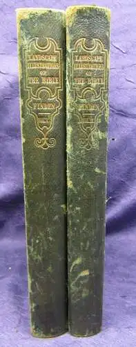 Landscape Illuatrations of the Bible 2 Bde. 1835/36 50 Stahlst. 45 Stahlst. js 