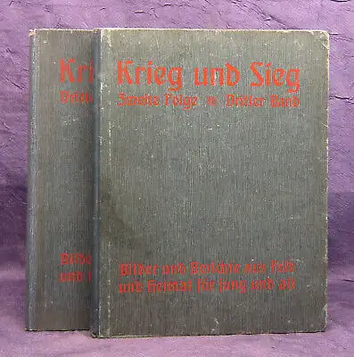 Thiene Krieg und Sieg 2 Bde 1917/18 Gechichte Gesellschaft Politik Krieg  mb