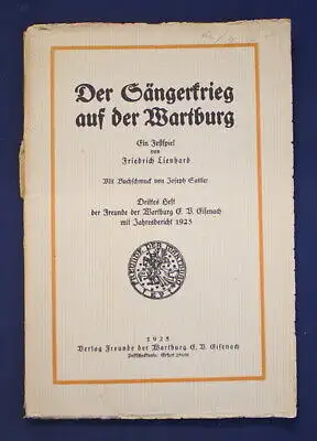 Lienhard Der Sängerkrieg auf der Wartburg 1925 Geographie Ortskunde Wartburg js