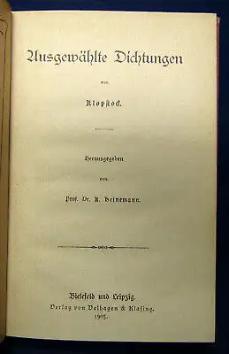 Sammlung deutscher Schulausgaben 2 Bde (Lieferung 45/46) 1902/05 Belletristik sf