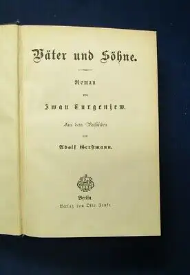 Iwan Turgeniews ausgewählte Werke 5 Bände in 1 Buch Mischauflage um 1890 js