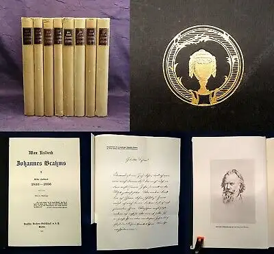 Kalbeck Johannes Brahms Mischauflage 8 Bde. komplett 1913-1922 Klassiker js