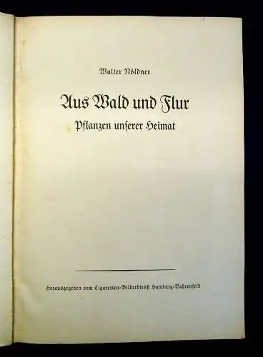 Nöldner Aus Wald und Flur SBA Pflanzen u. Tiere 1937/38 1 u.3 komplett mb 