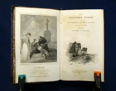 Scott Works. 37 Bde. Novels & Tales u.a. dekorative Einbände illustr. um 1830 mb