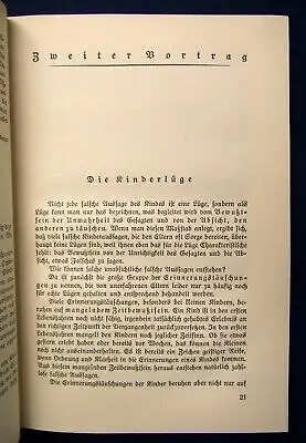 Prüfer Wie erziehen wir unsere Kinder? Pädagogische Vorträge für Eltern 1927  js