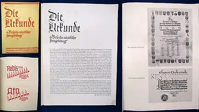 Die Urkunde in Beispielen neuzeitlicher Formgestaltung um 1930 Kunst Graphik js